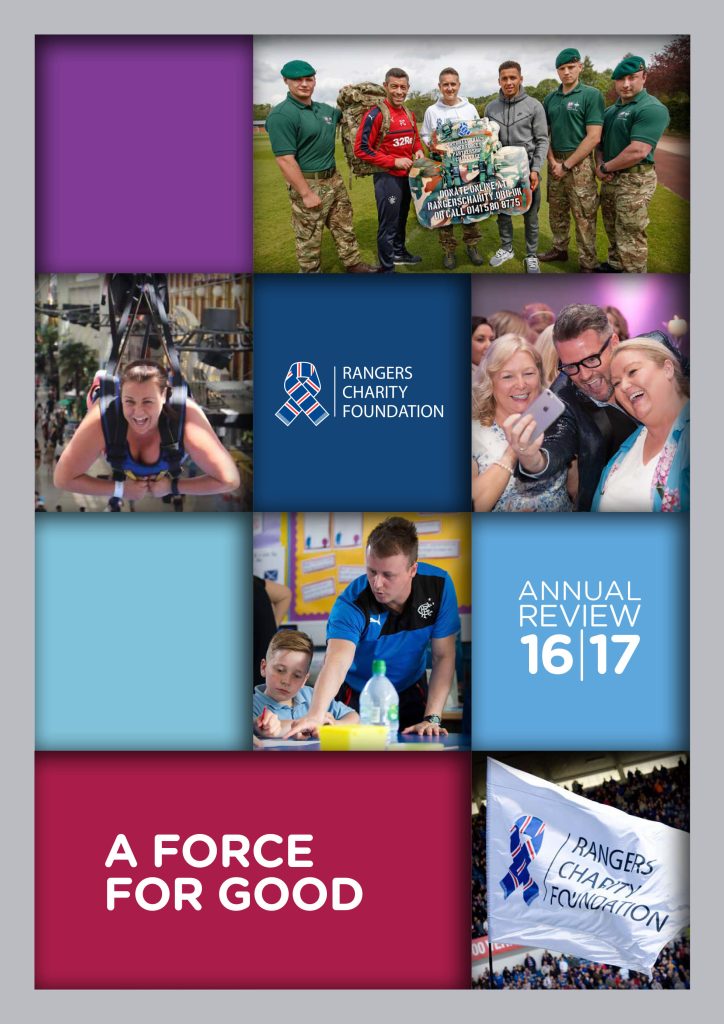 A cover page with pictures for the 2016/17 Annual Review