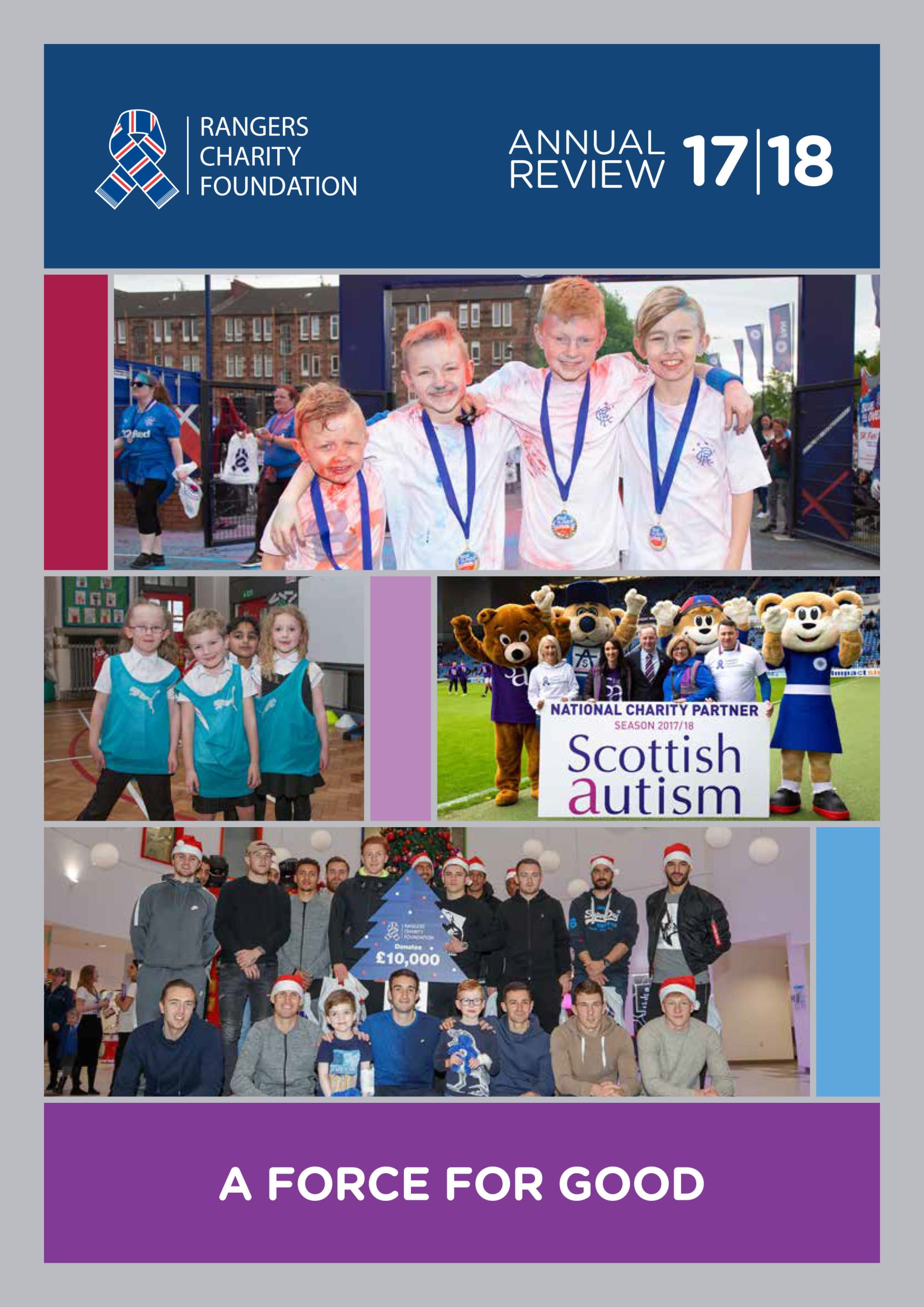 A cover with images for the 2017/18 Annual Review