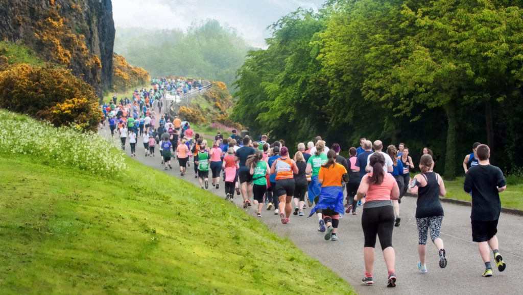 Runners doing Scottish Half Marathon