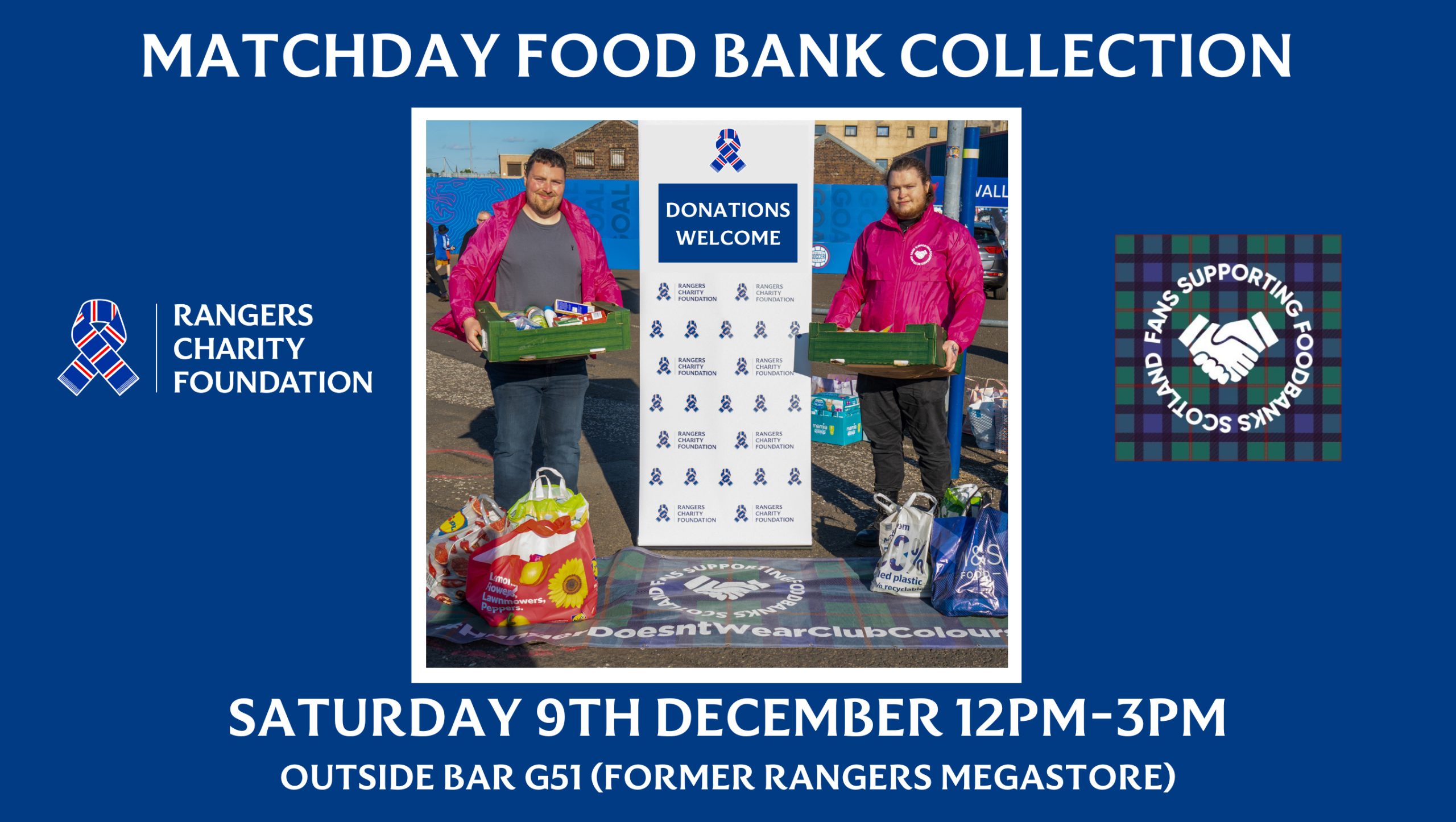 Match Day Food Bank Collection at Ibrox