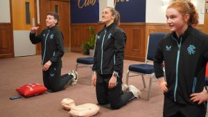 3 women learning CPR