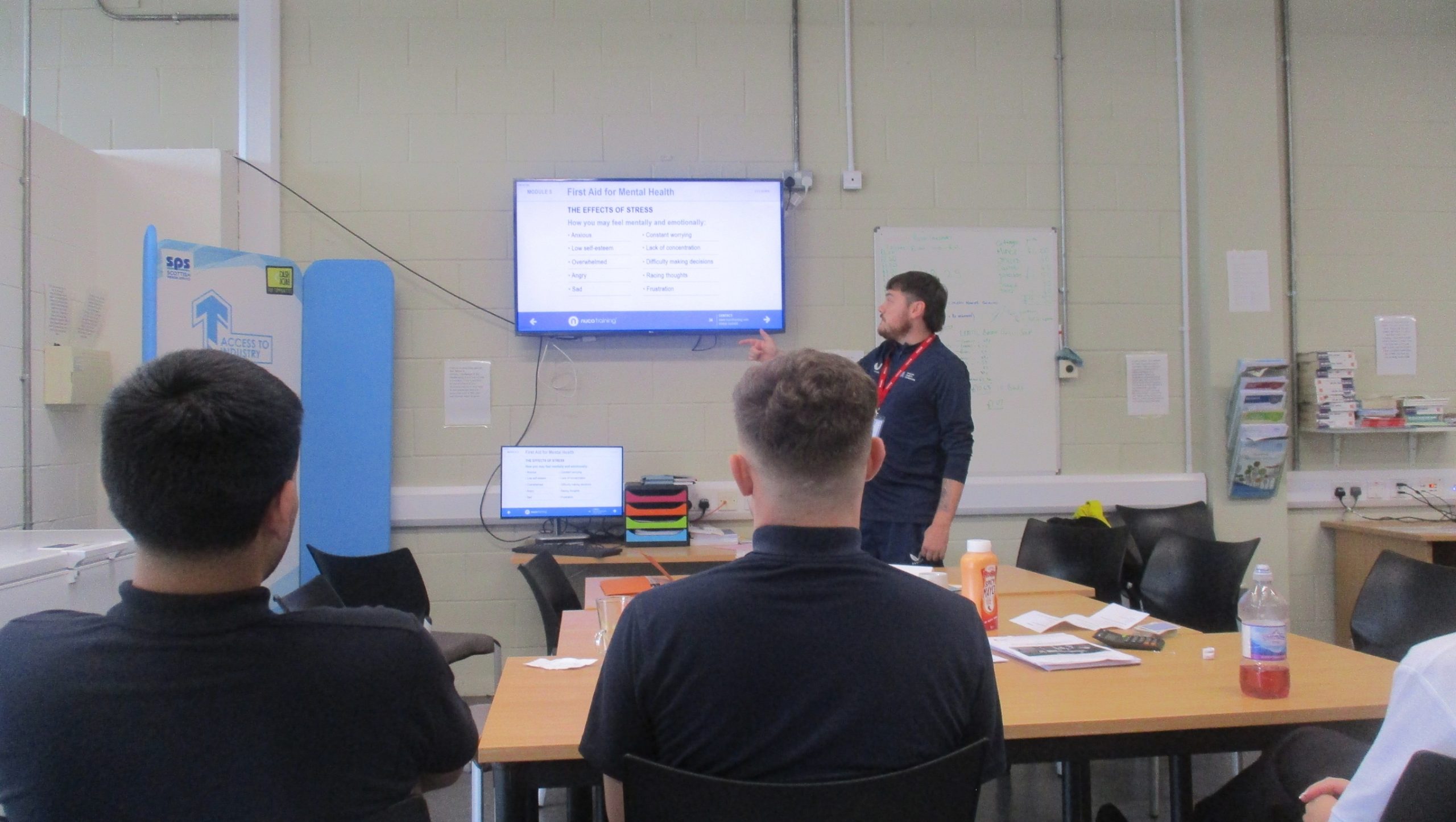 Rangers Charity Foundation staff delivering a CashBack employability workshop to young people at HMP & YOI Polmont