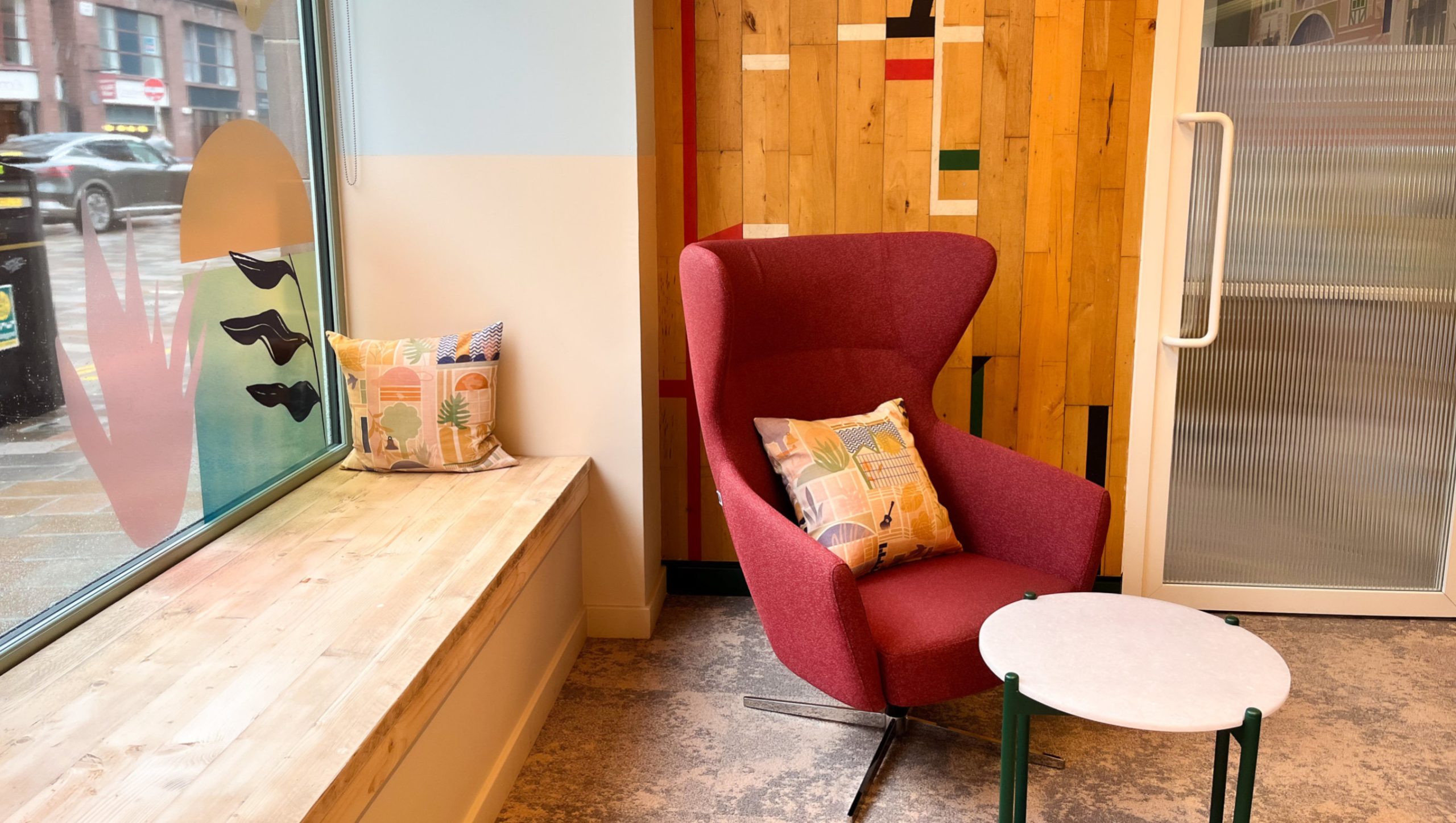 armchair at a window