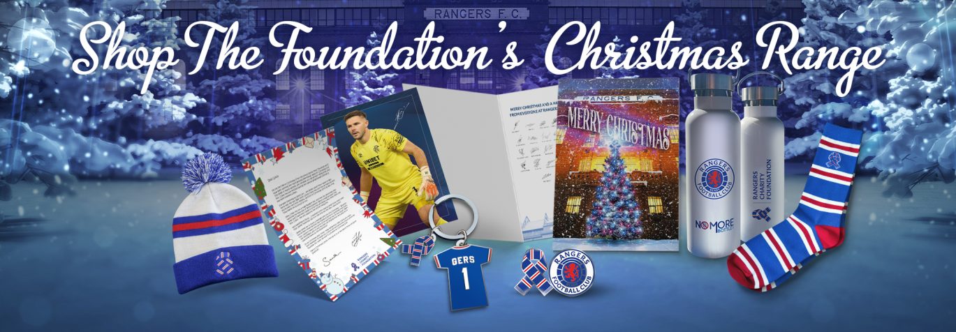 A selection of Rangers FC themed Christmas items