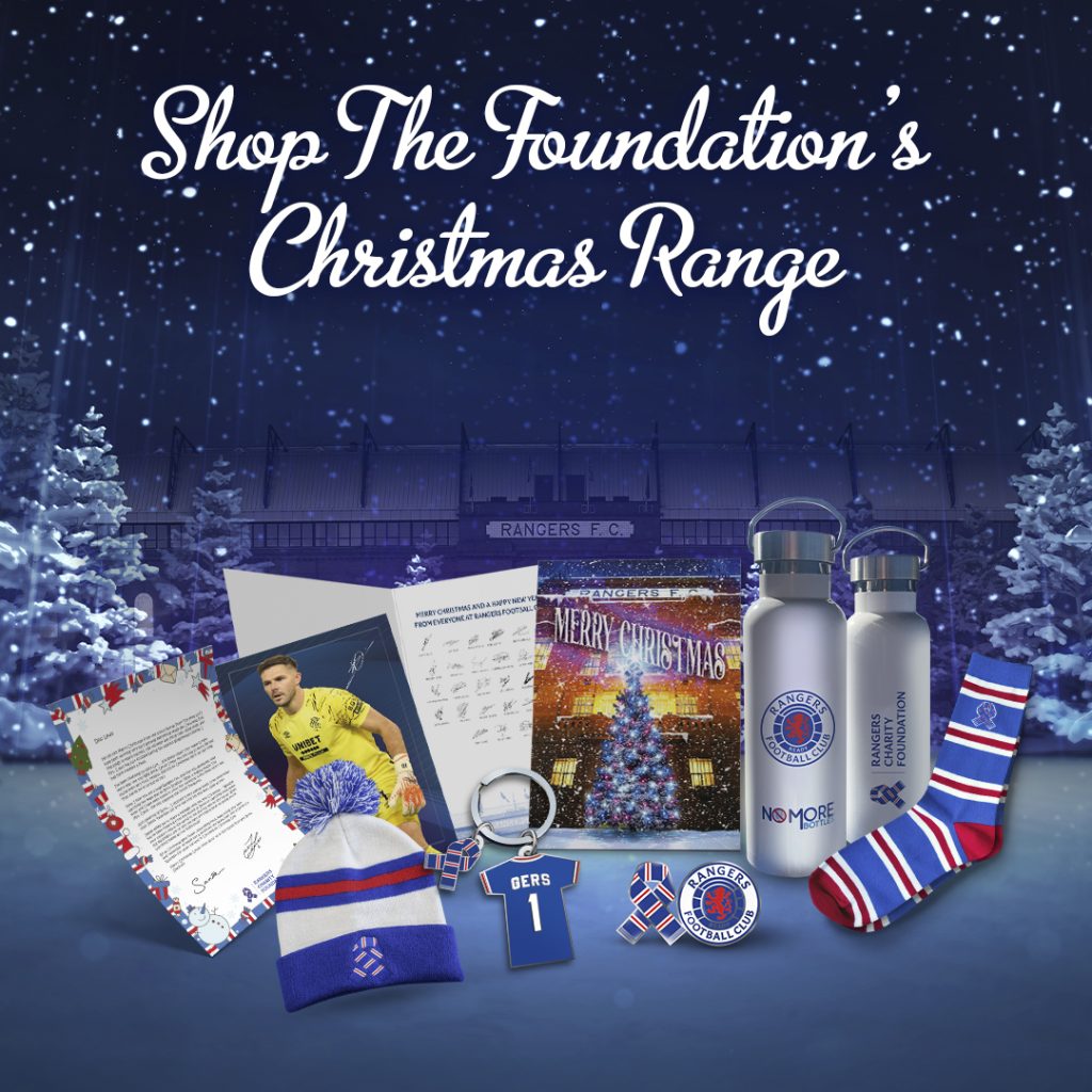 A selection of Rangers FC themed Christmas items