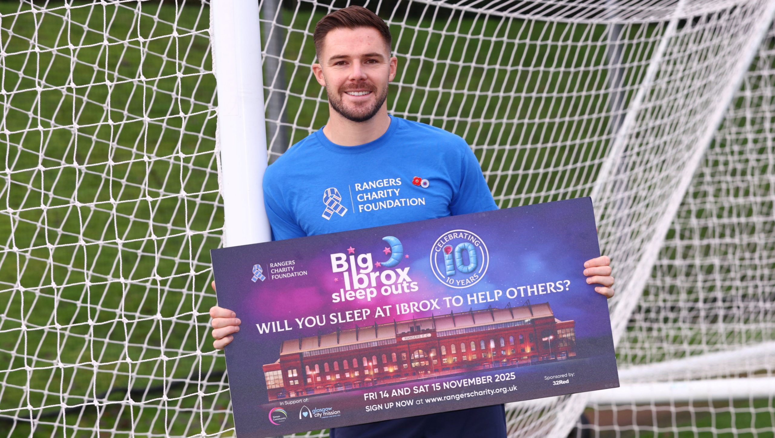 Jack Butland Shows Support For Big Ibrox Sleep Outs