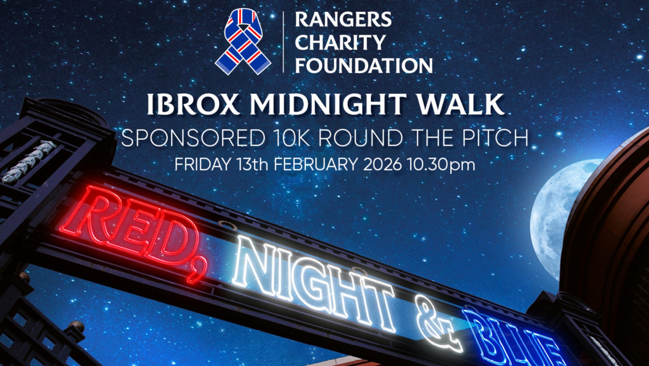 red night and blue midnight walk