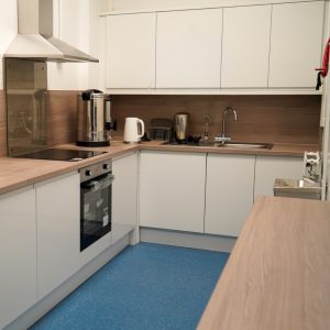 The refurbished kitchen at the Ibrox Community Complex