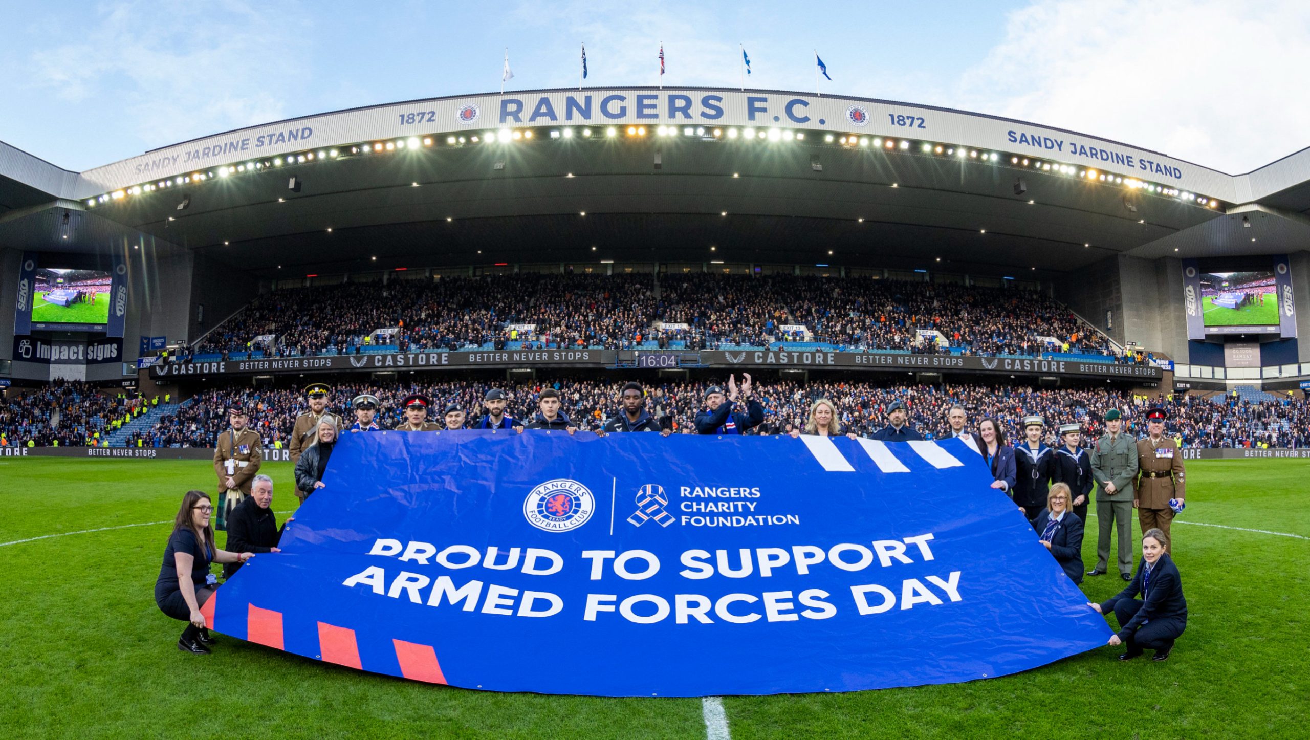 Celebrating Armed Forces Day At Ibrox