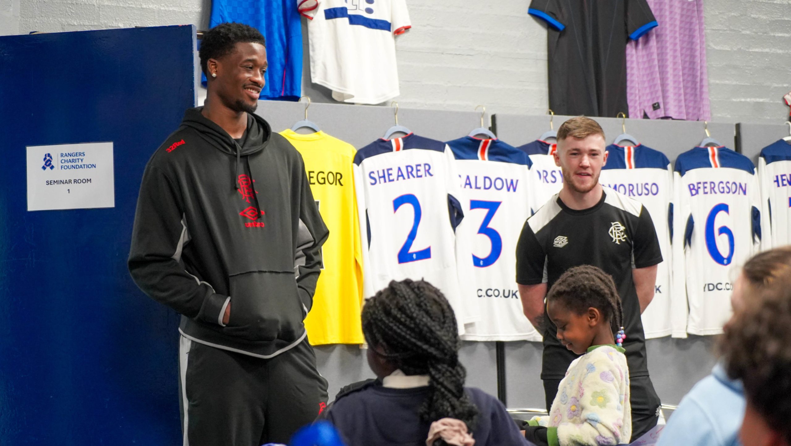 Emmanual Fernandez visiting primary school kids
