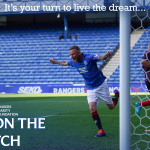 fan playing on the pitch