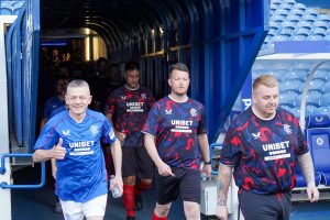 fans walking down the tunnel at Ibrox