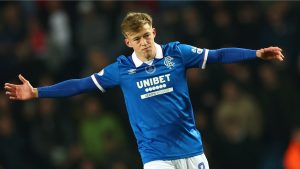 Barron wearing matchday takeover shirt