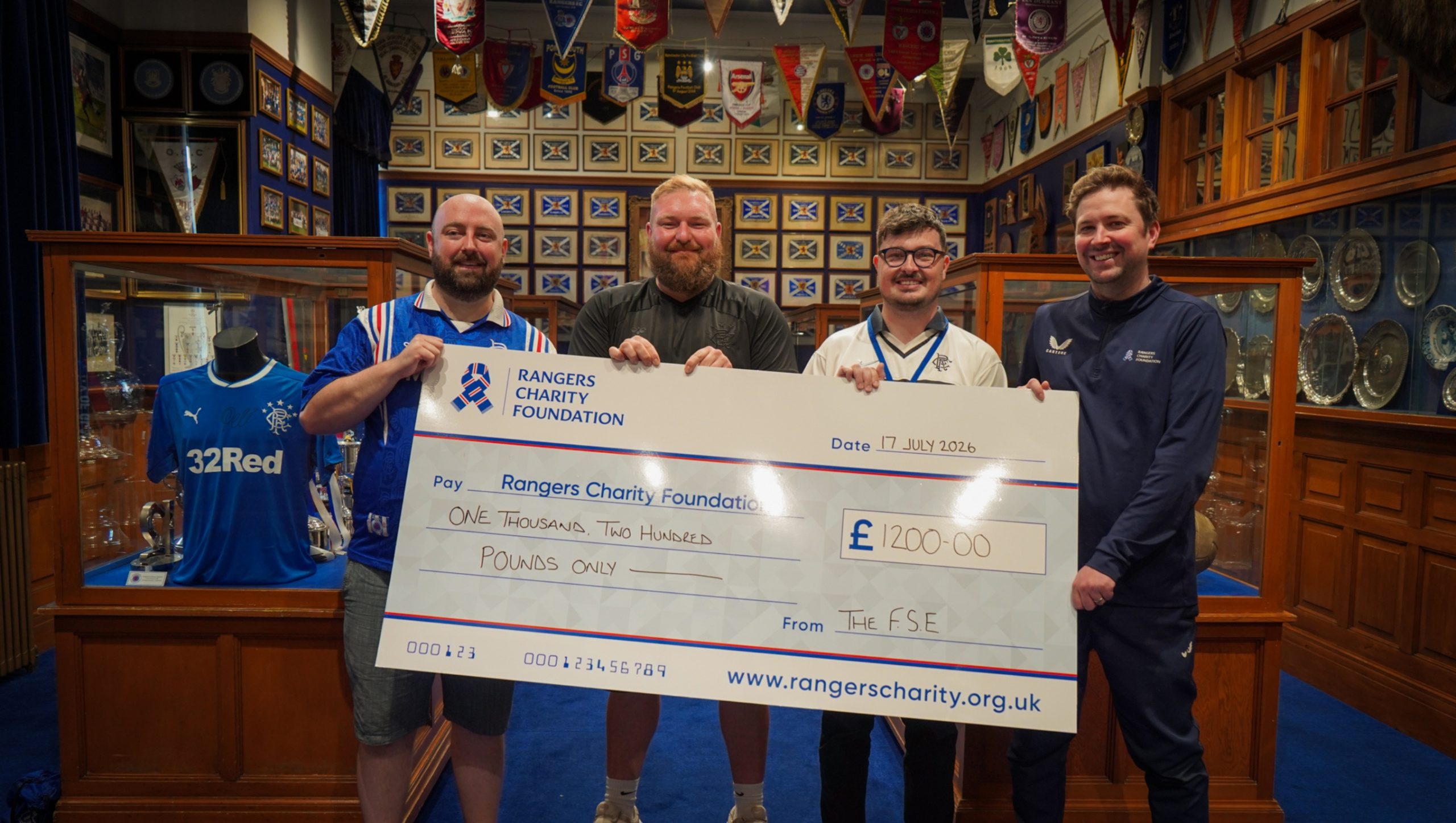 Football Shirt Raffle Raises £1,200 for Rangers Charity Foundation